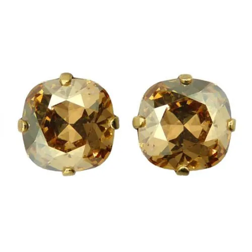 La Vie Parisienne Catherine Popesco Swarovski Gold Stud Earrings 6556PG