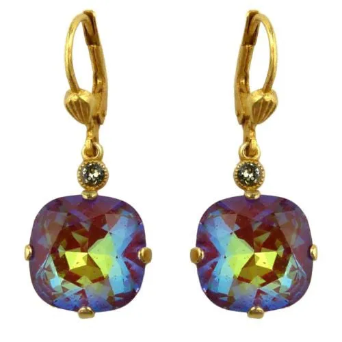 La Vie Parisienne Earrings Swarovski Crystal Popesco 6556G Blue Ruby
