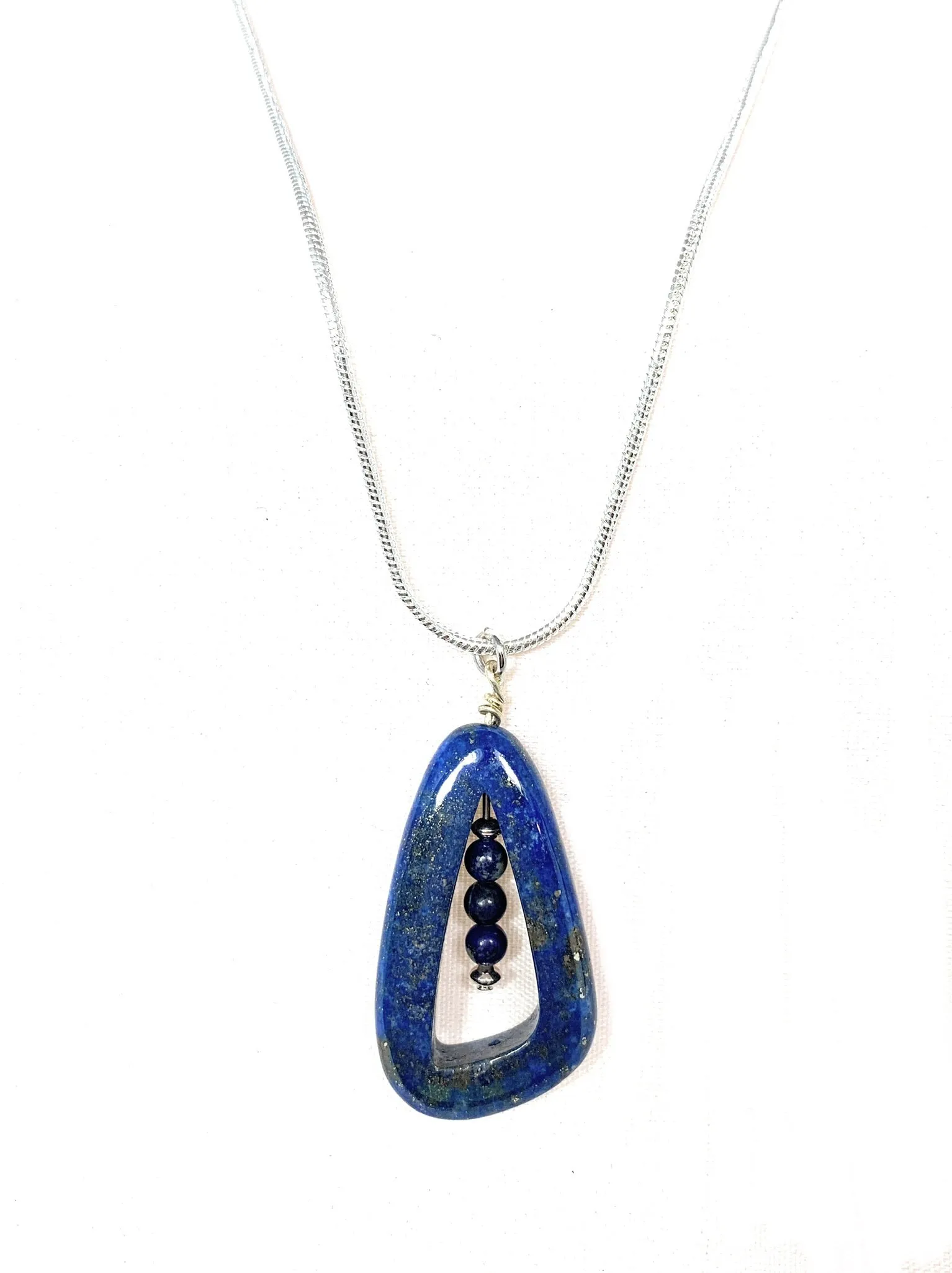 Lapis Lazuli and Sterling Silver Pendant
