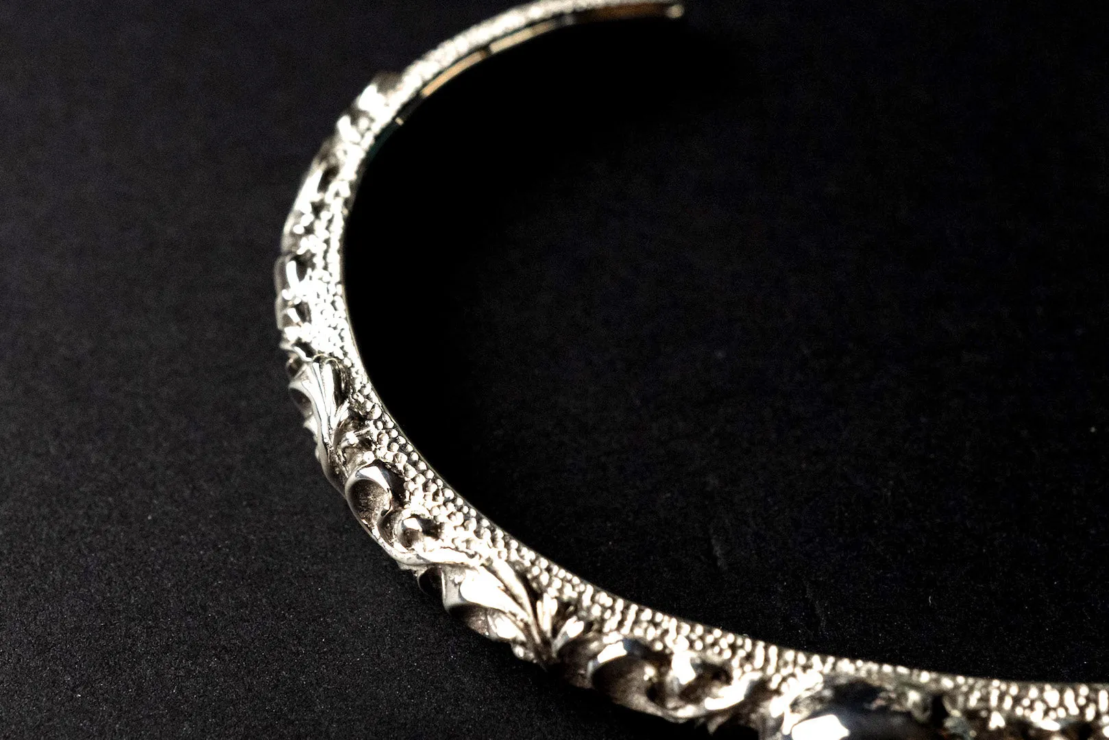 Legend 6mm "Ivy"  Silver Bangle With Turquoise (B-83-TQ)