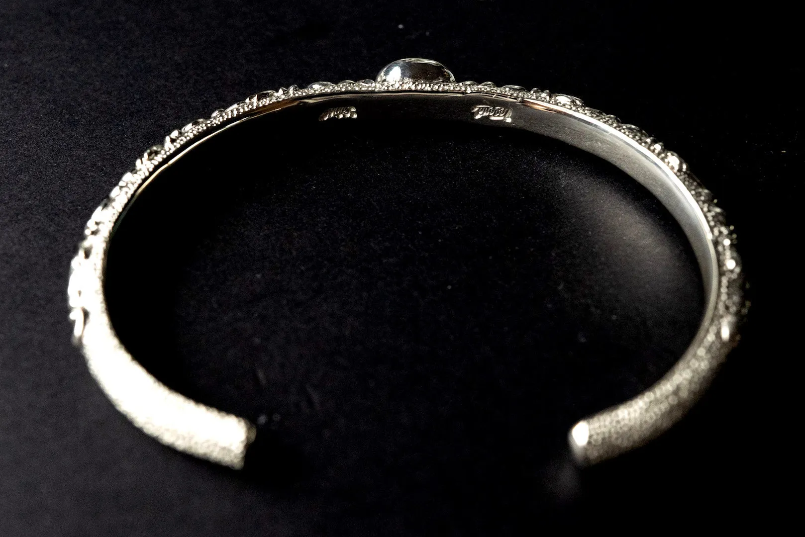 Legend 6mm "Ivy"  Silver Bangle With Turquoise (B-83-TQ)
