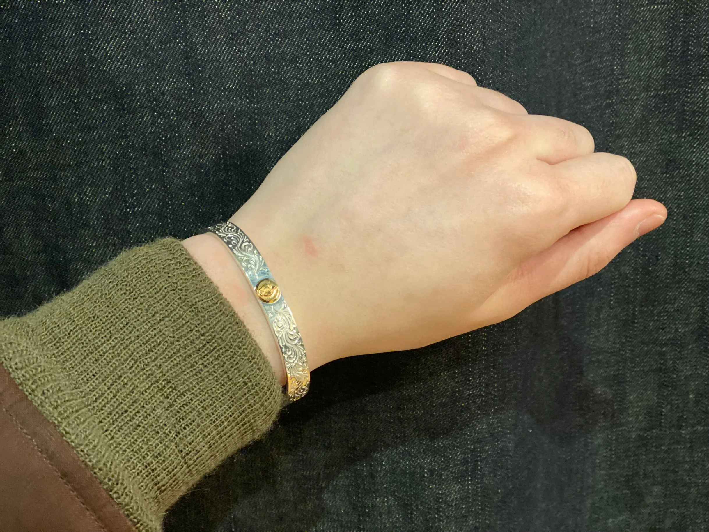Legend 8mm "Phoenix" Bangle With 22K Gold Emblem (B-4)