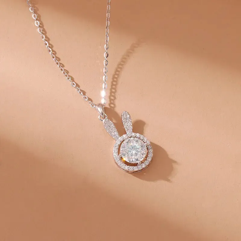 LOVCIA Cute Rabbit 925 Sterling Silver Necklace for Women