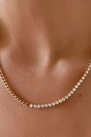 LOVCIA Inlaid Zircon Stainless Steel Necklace