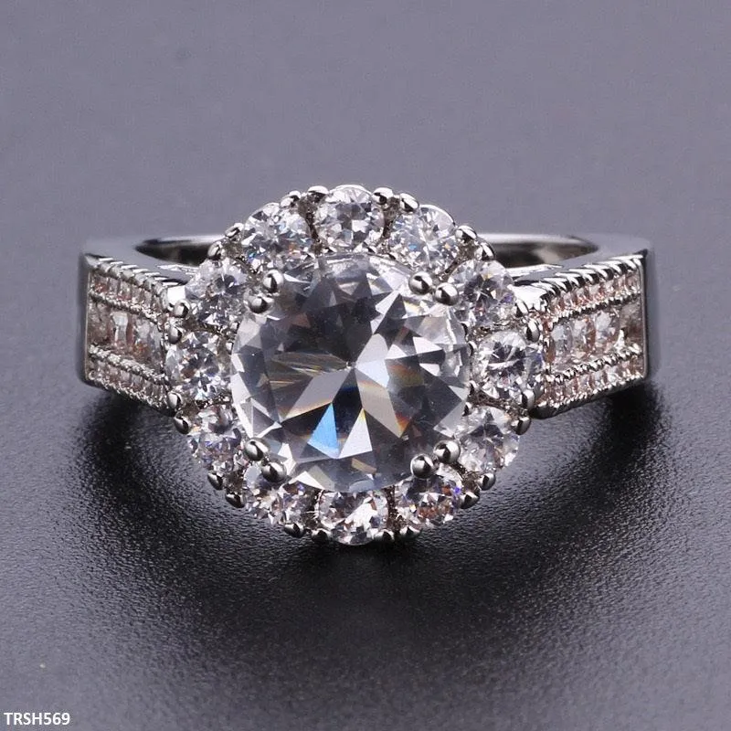Luxury Zircon Flower Ring