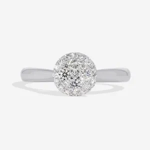 LYRA | Round Halo Diamond Set in Platinum 0.33ct