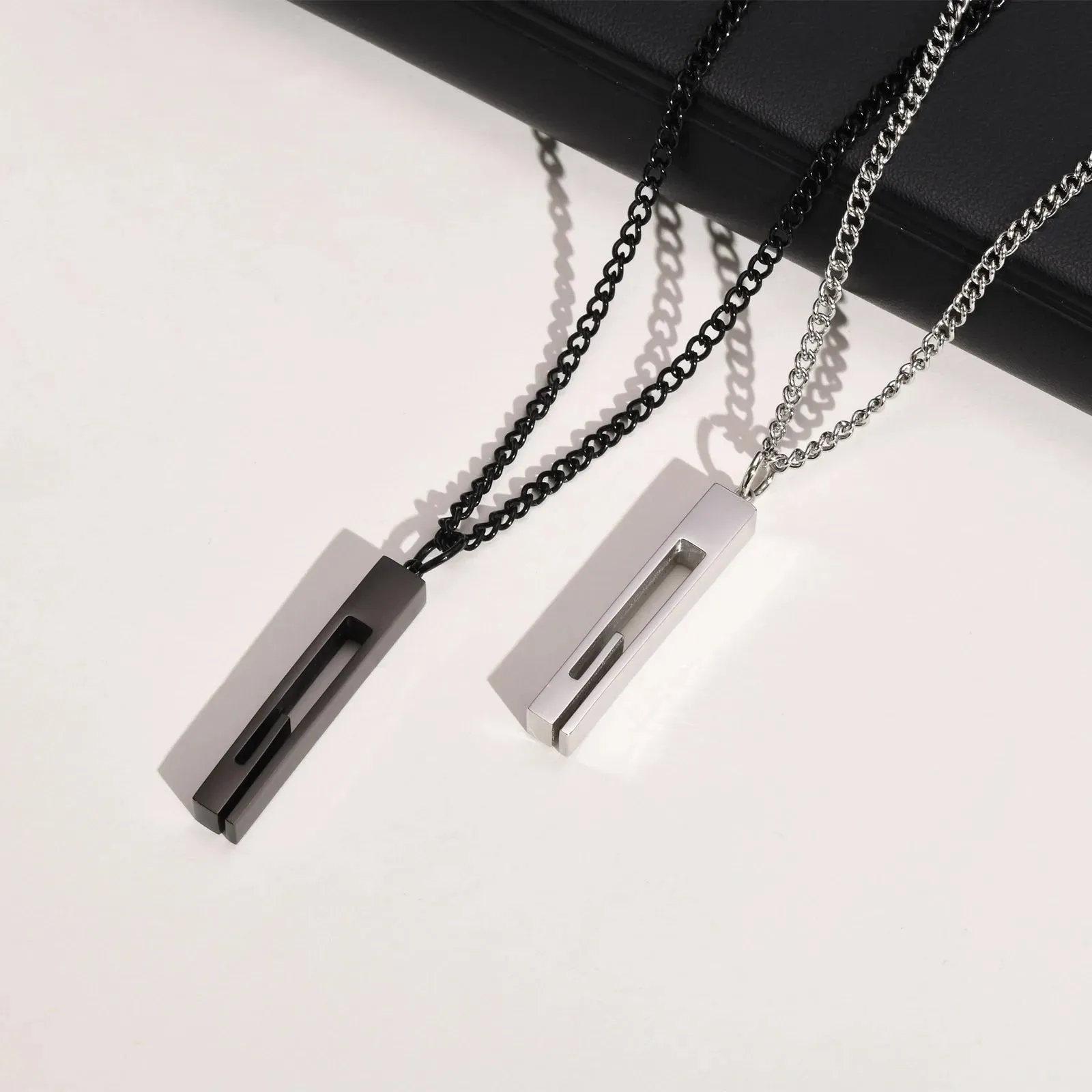 Men Minimalist Geometric Bar Necklaces