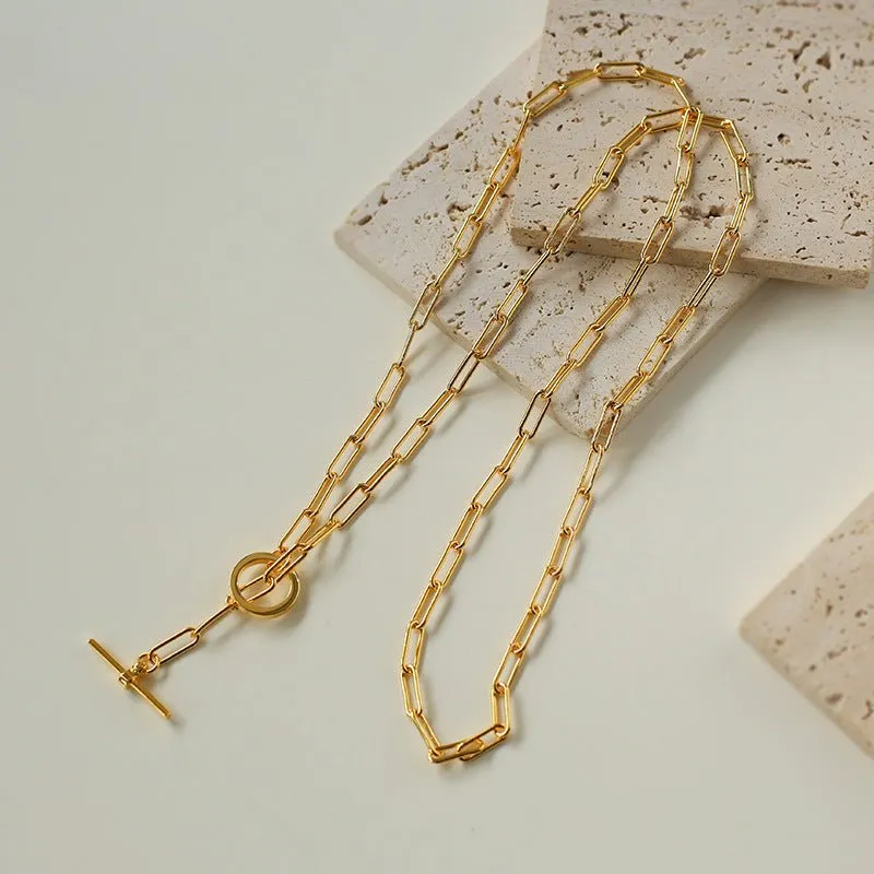 Metal Y-Shape Chain Sweater Chain Necklace