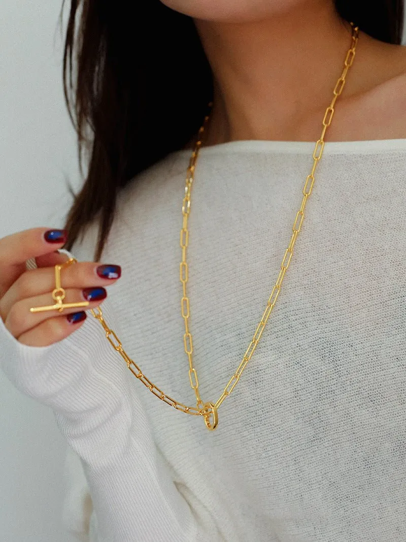 Metal Y-Shape Chain Sweater Chain Necklace