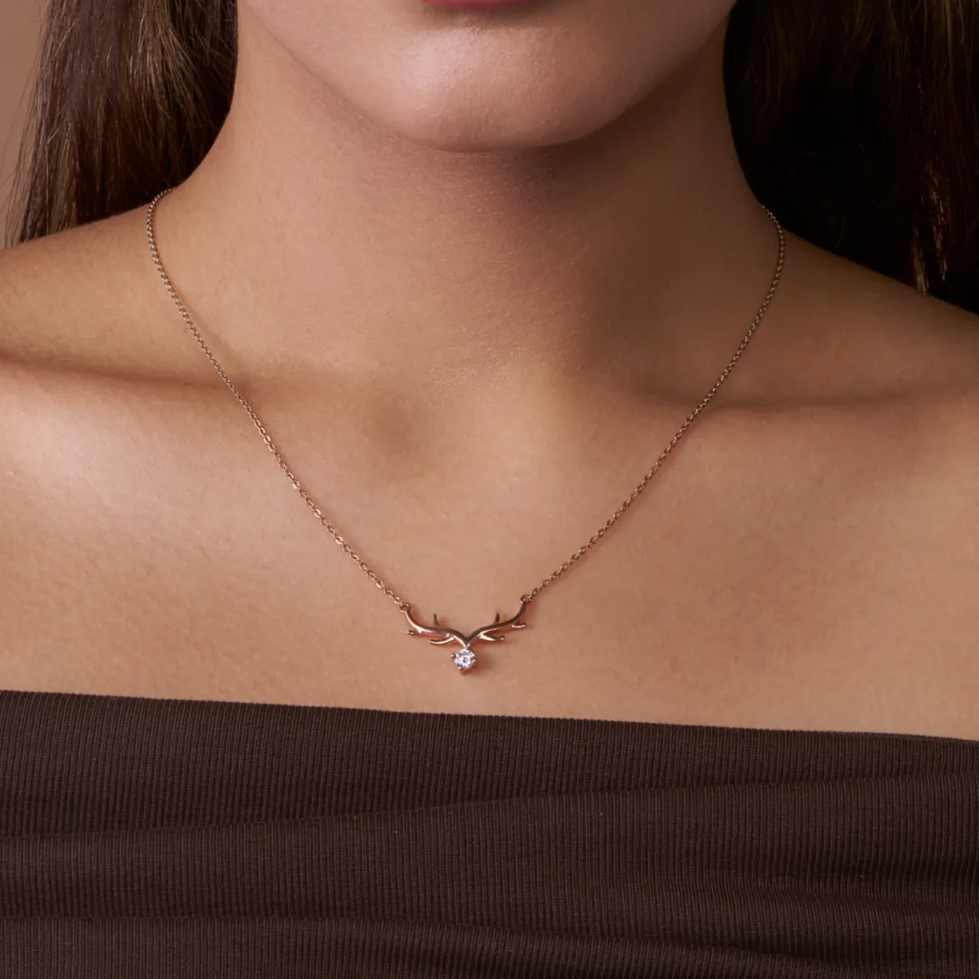 Minimalist Antler Necklace