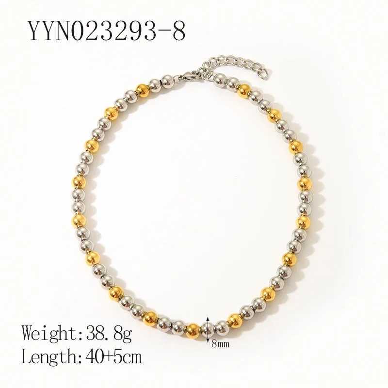Minimalist Asymmetrical Stainless Steel PVD Cloating Necklaces