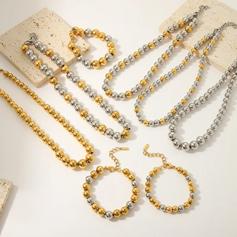 Minimalist Asymmetrical Stainless Steel PVD Cloating Necklaces