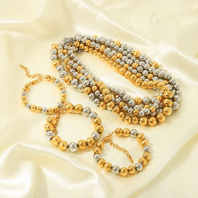 Minimalist Asymmetrical Stainless Steel PVD Cloating Necklaces
