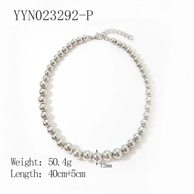 Minimalist Asymmetrical Stainless Steel PVD Cloating Necklaces