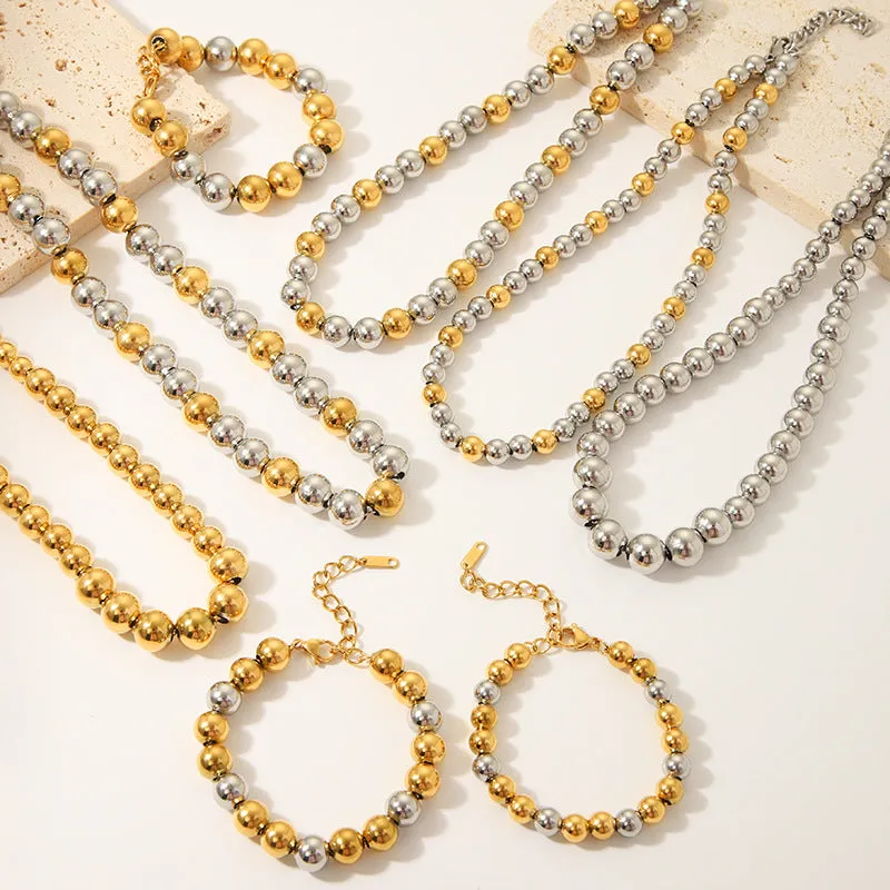Minimalist Asymmetrical Stainless Steel PVD Cloating Necklaces