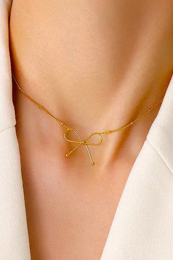 Minimalist Bow Chain Necklace