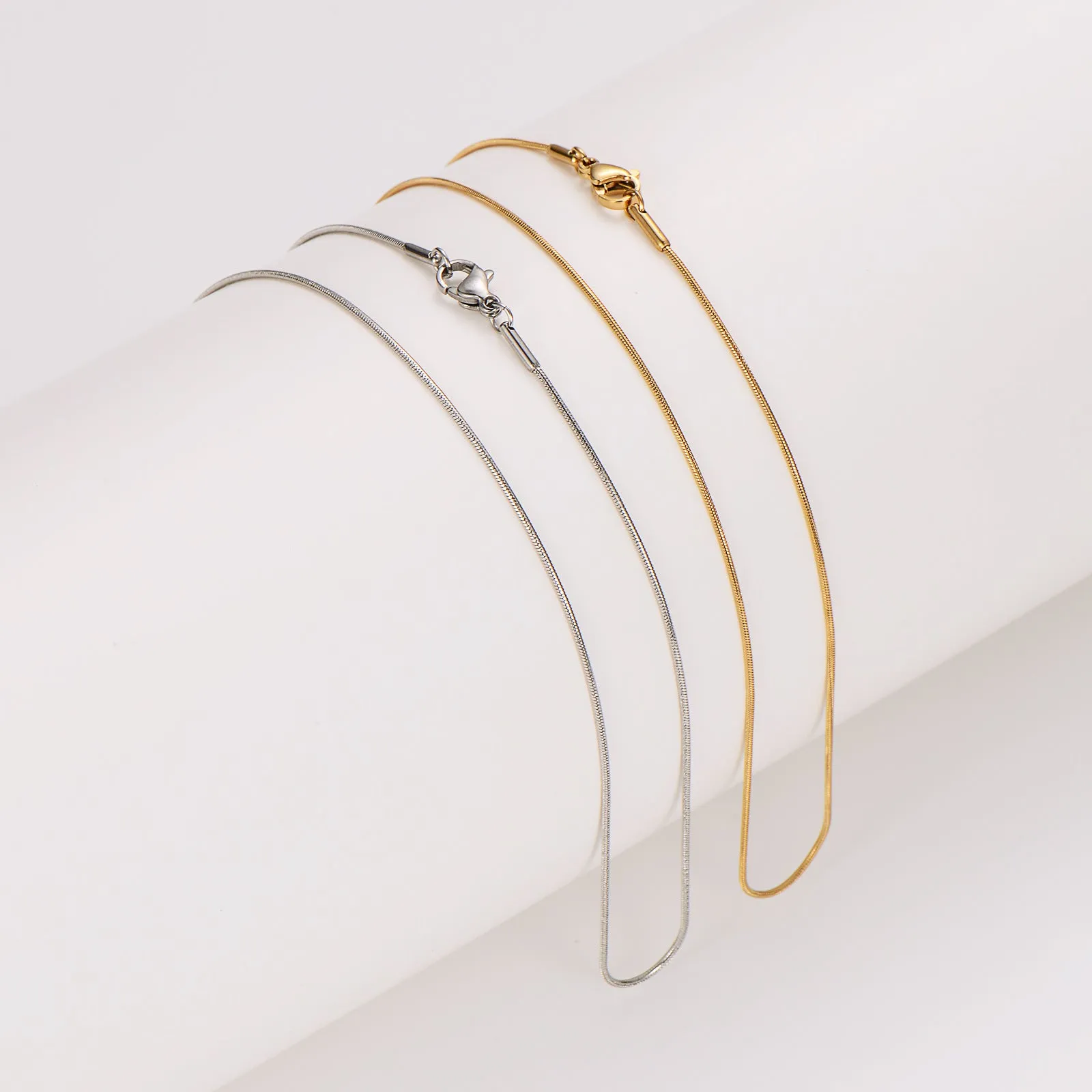 Minimalist Chain 304 Stainless Steel Electroplating Necklaces