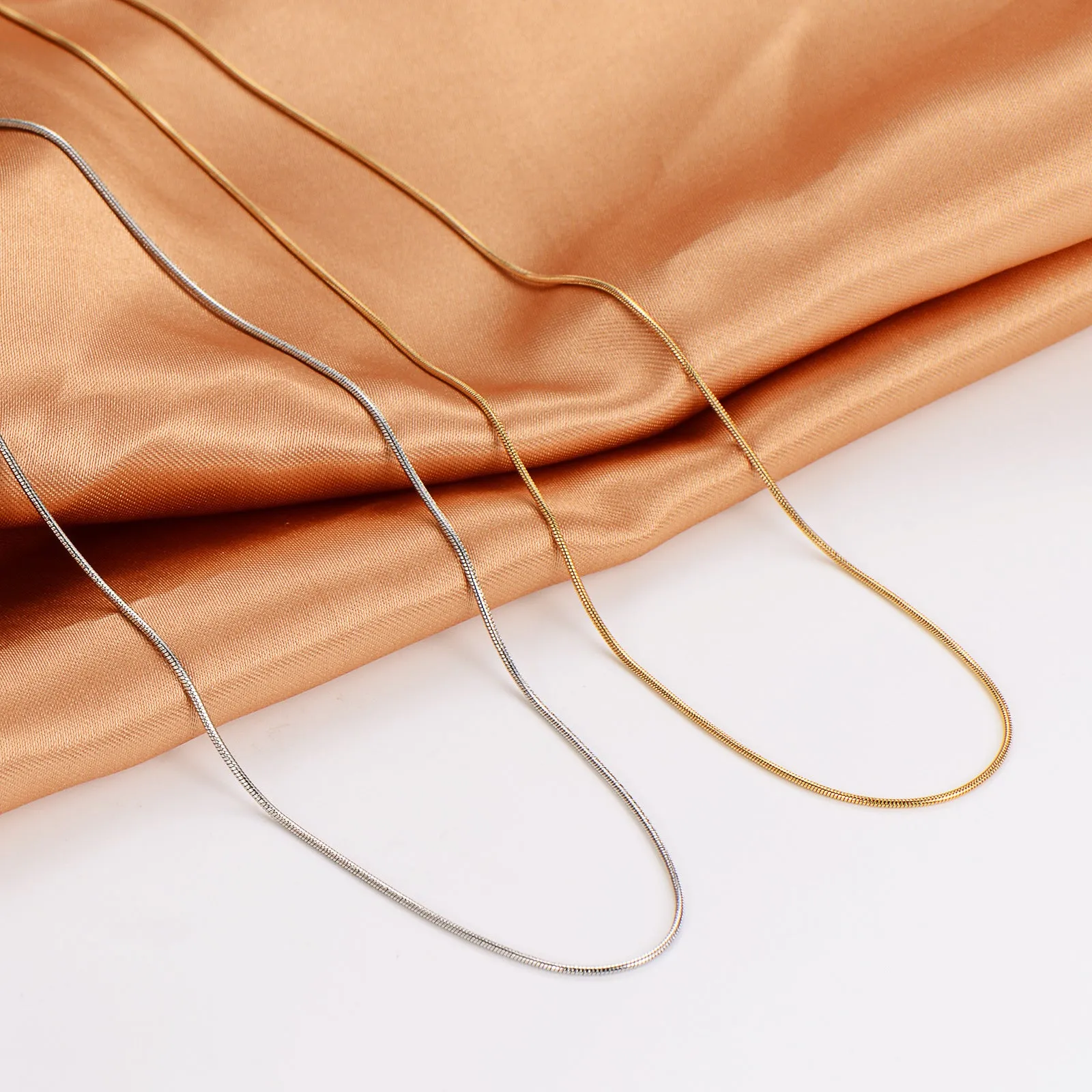 Minimalist Chain 304 Stainless Steel Electroplating Necklaces