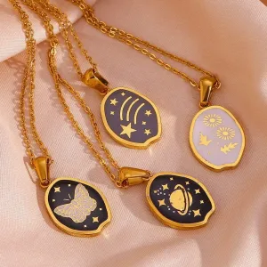 Minimalist Enamel Necklace