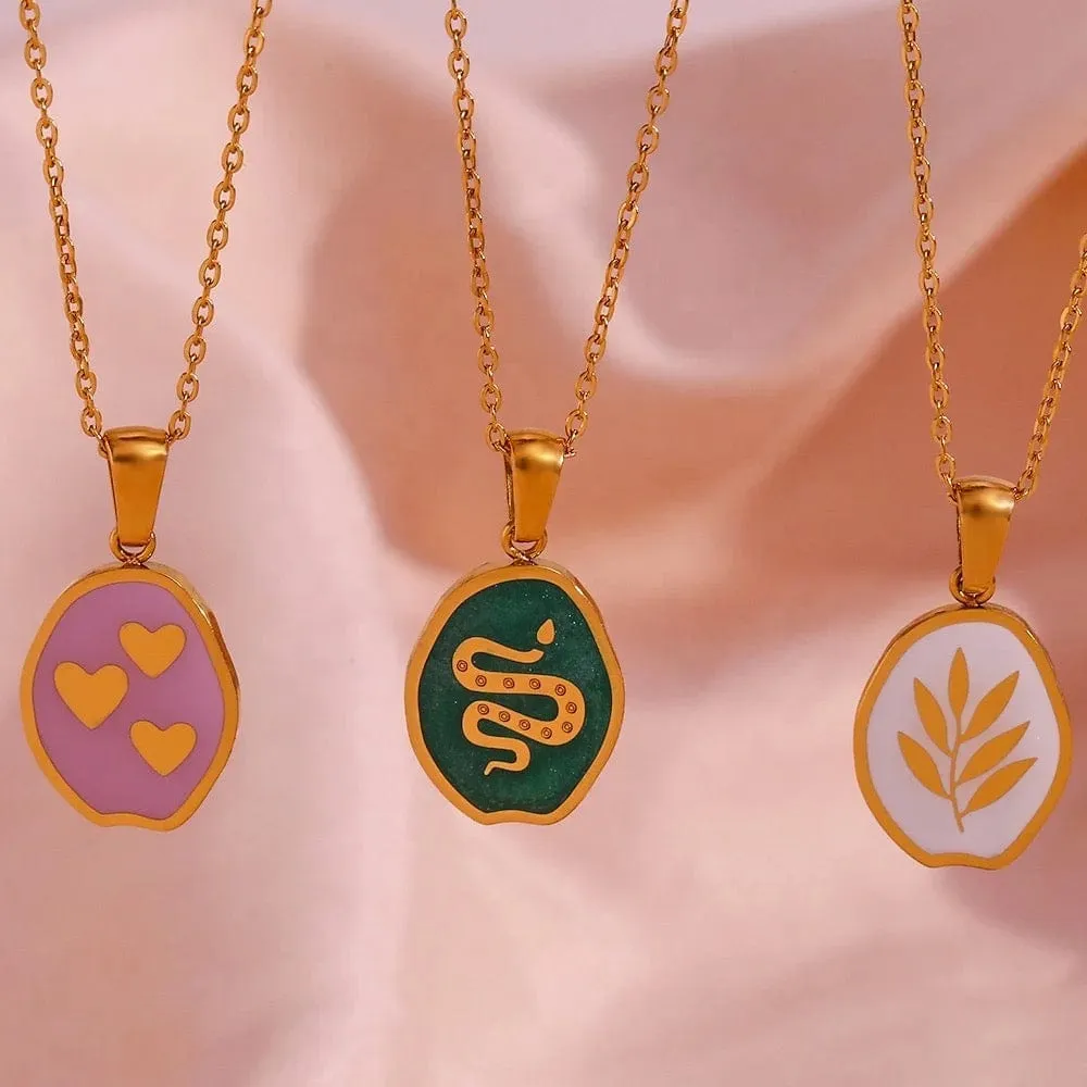 Minimalist Enamel Necklace