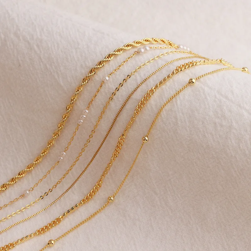 Minimalist Geometric Copper Electroplating Necklaces