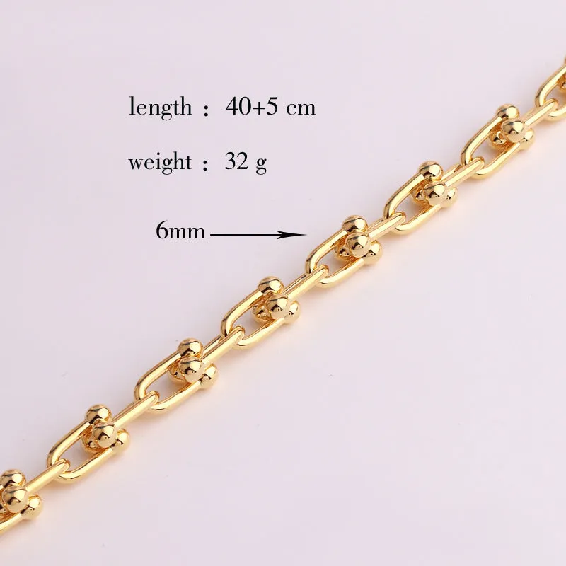 Minimalist Geometric Copper Electroplating Necklaces