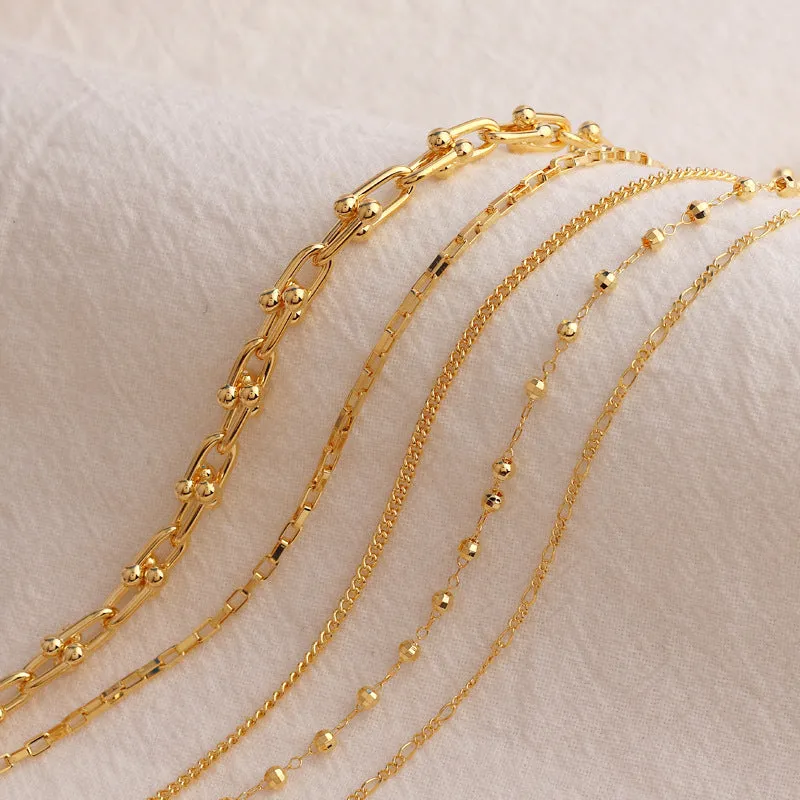 Minimalist Geometric Copper Electroplating Necklaces