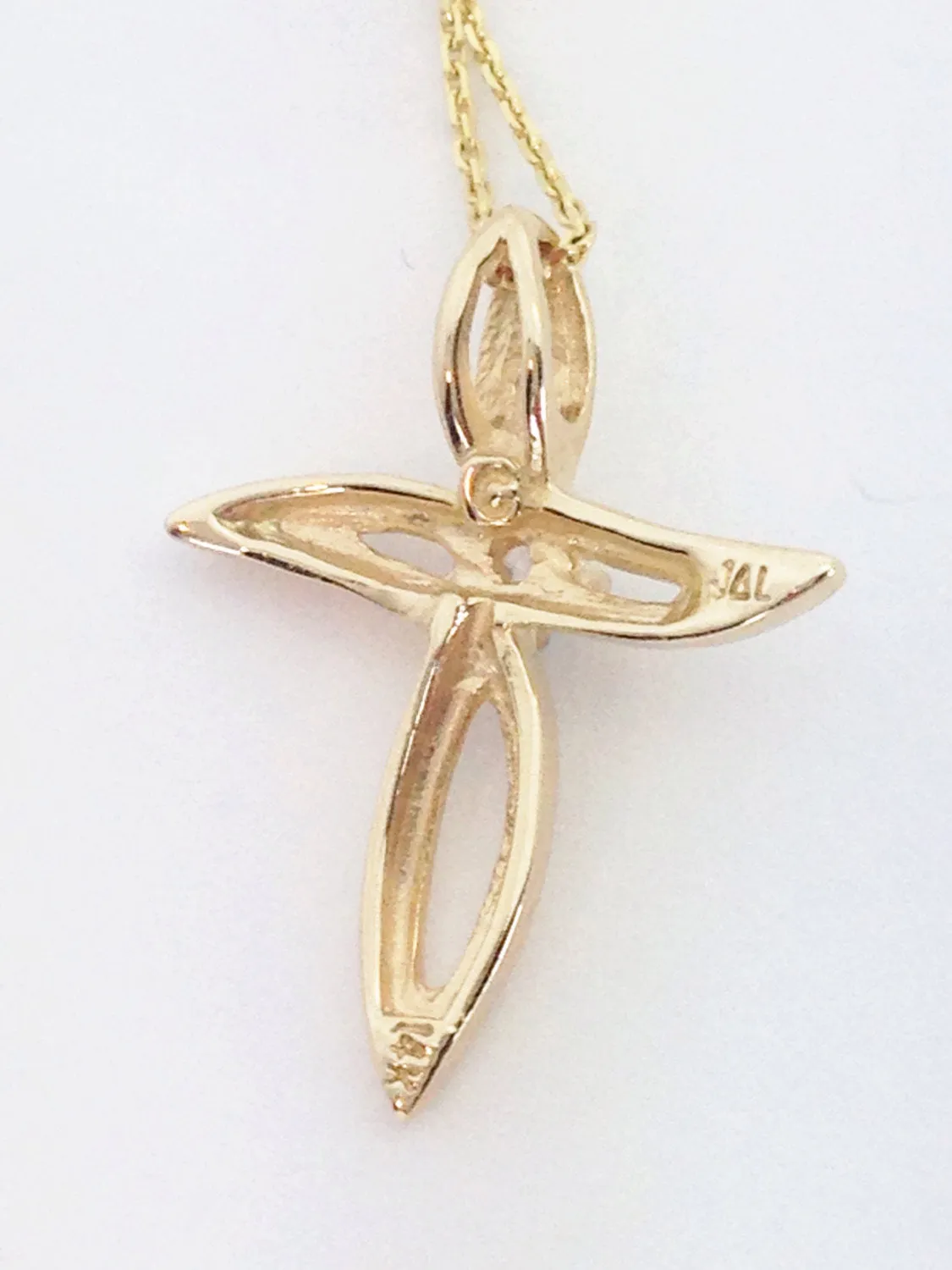 Minimalist Gold Cross with Diamond
