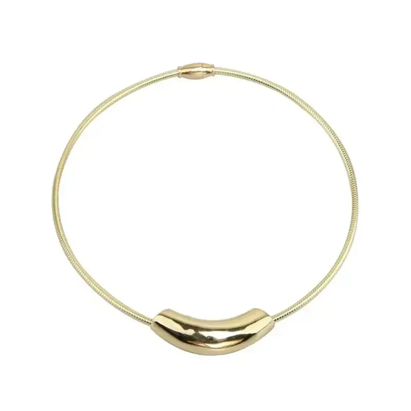 Minimalist Gold Herringbone Chain Necklace