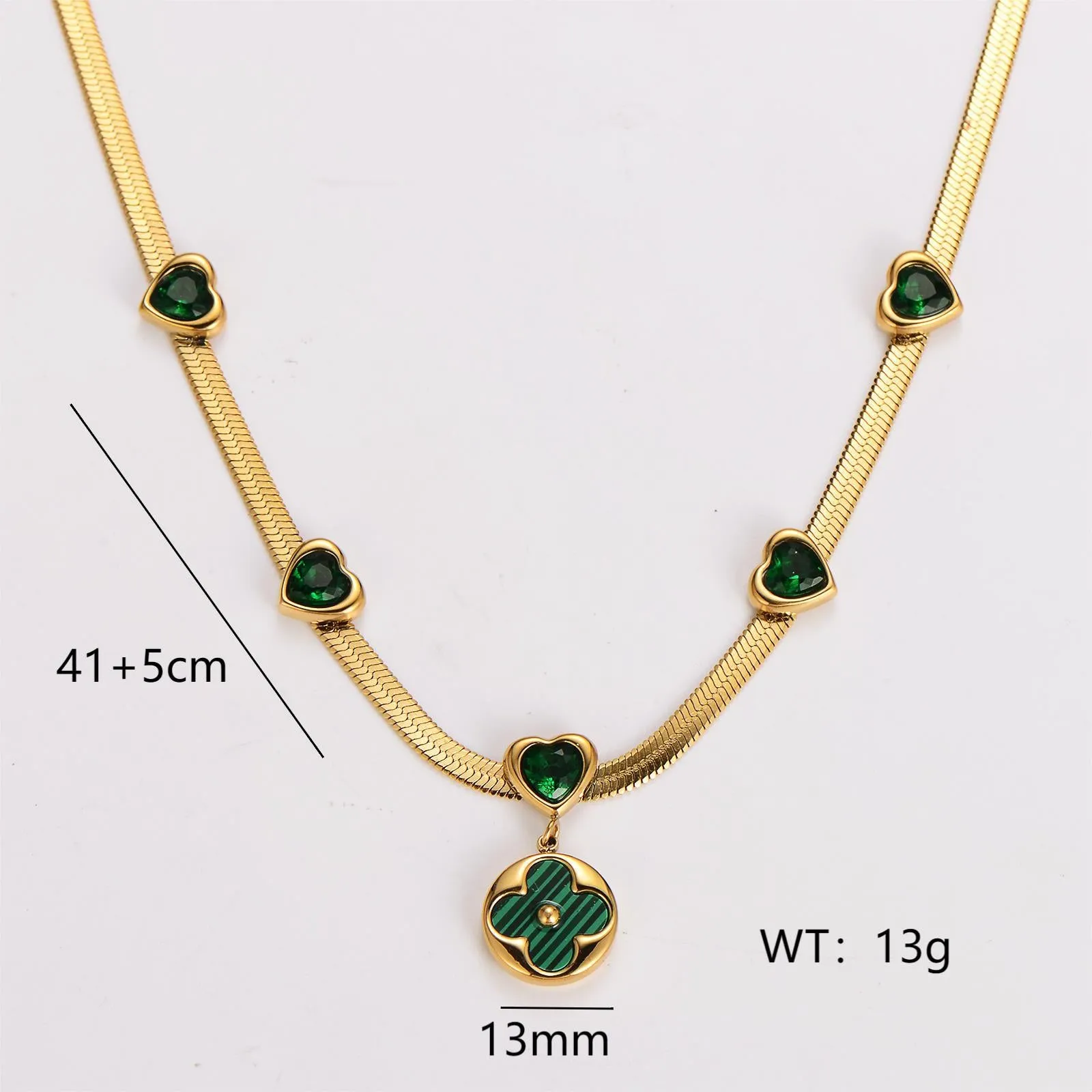 Minimalist Heart Heart Stainless Steel Electroplating Necklaces