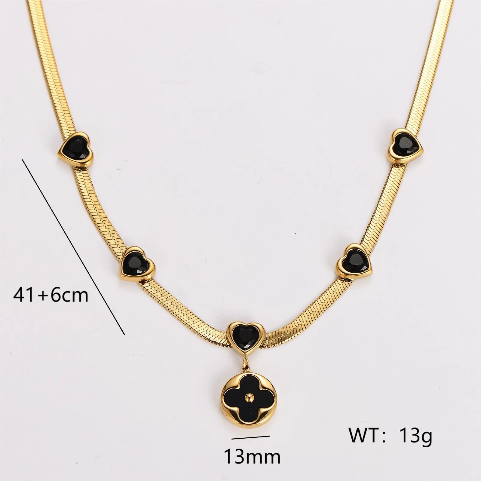 Minimalist Heart Heart Stainless Steel Electroplating Necklaces