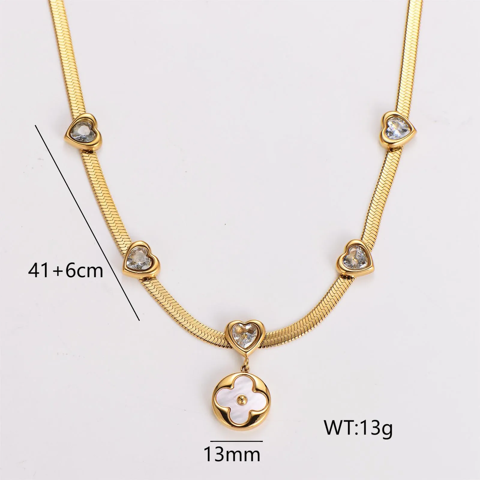 Minimalist Heart Heart Stainless Steel Electroplating Necklaces