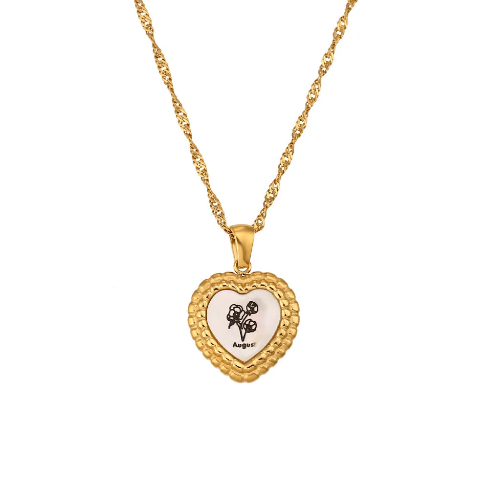 Minimalist Heart Stainless Steel 18K Gold Plated Necklaces
