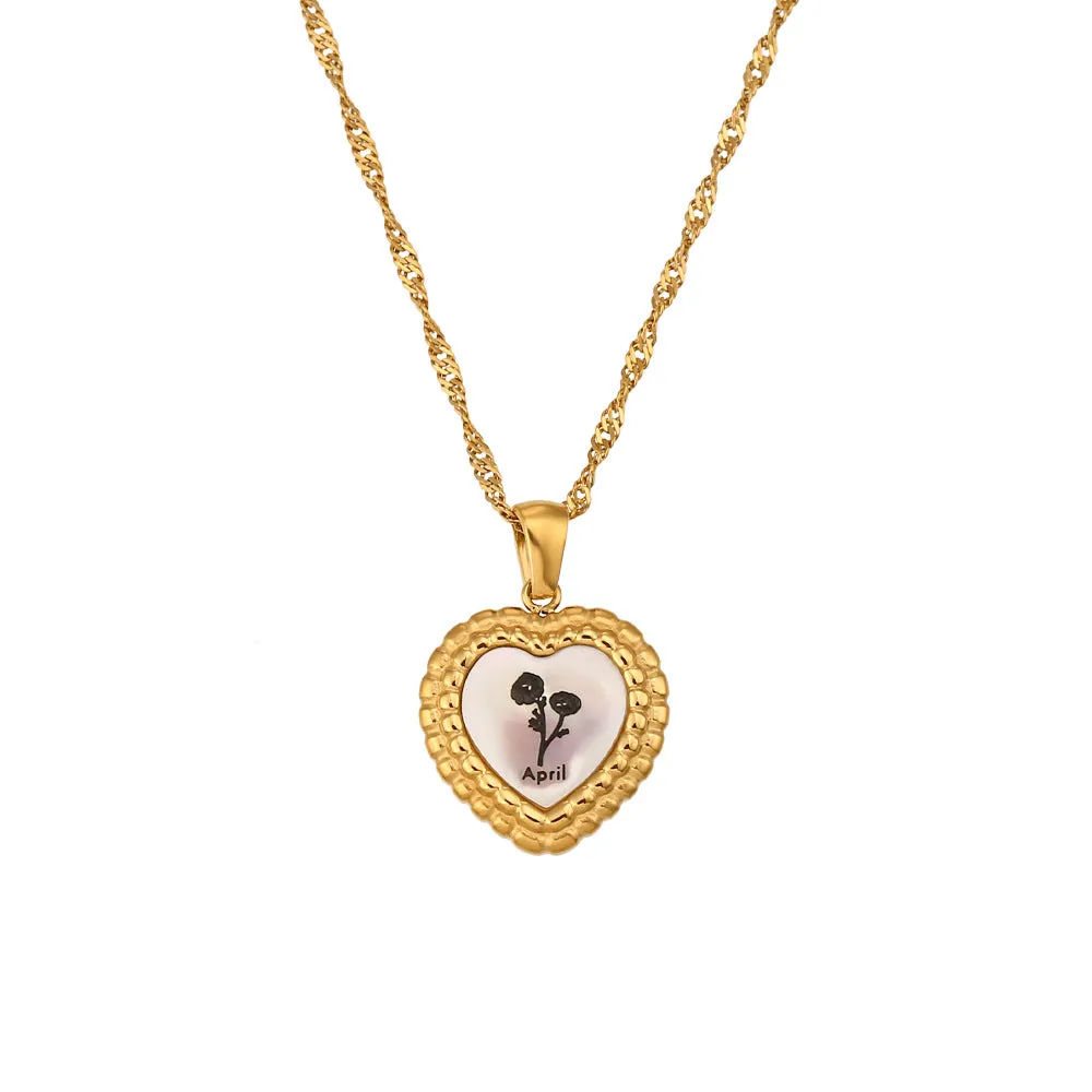 Minimalist Heart Stainless Steel 18K Gold Plated Necklaces