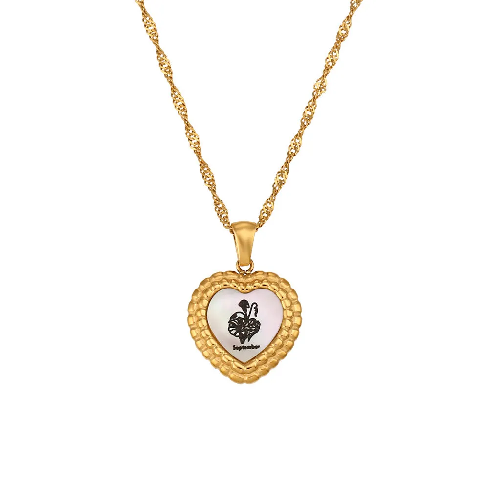 Minimalist Heart Stainless Steel 18K Gold Plated Necklaces
