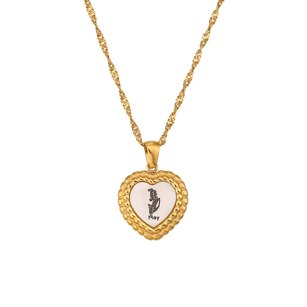 Minimalist Heart Stainless Steel 18K Gold Plated Necklaces