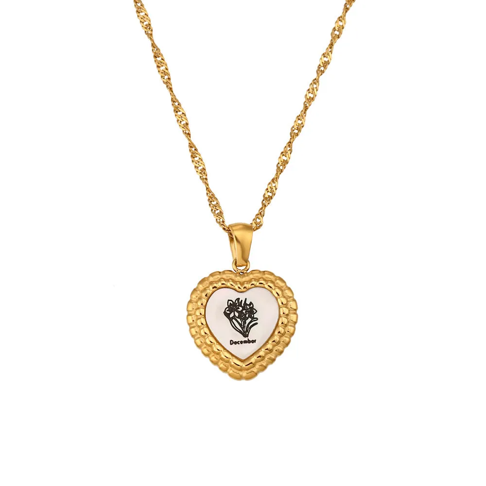 Minimalist Heart Stainless Steel 18K Gold Plated Necklaces