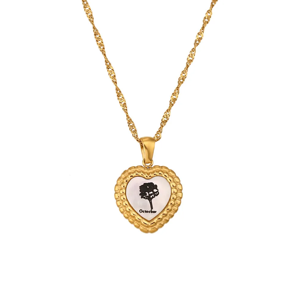 Minimalist Heart Stainless Steel 18K Gold Plated Necklaces