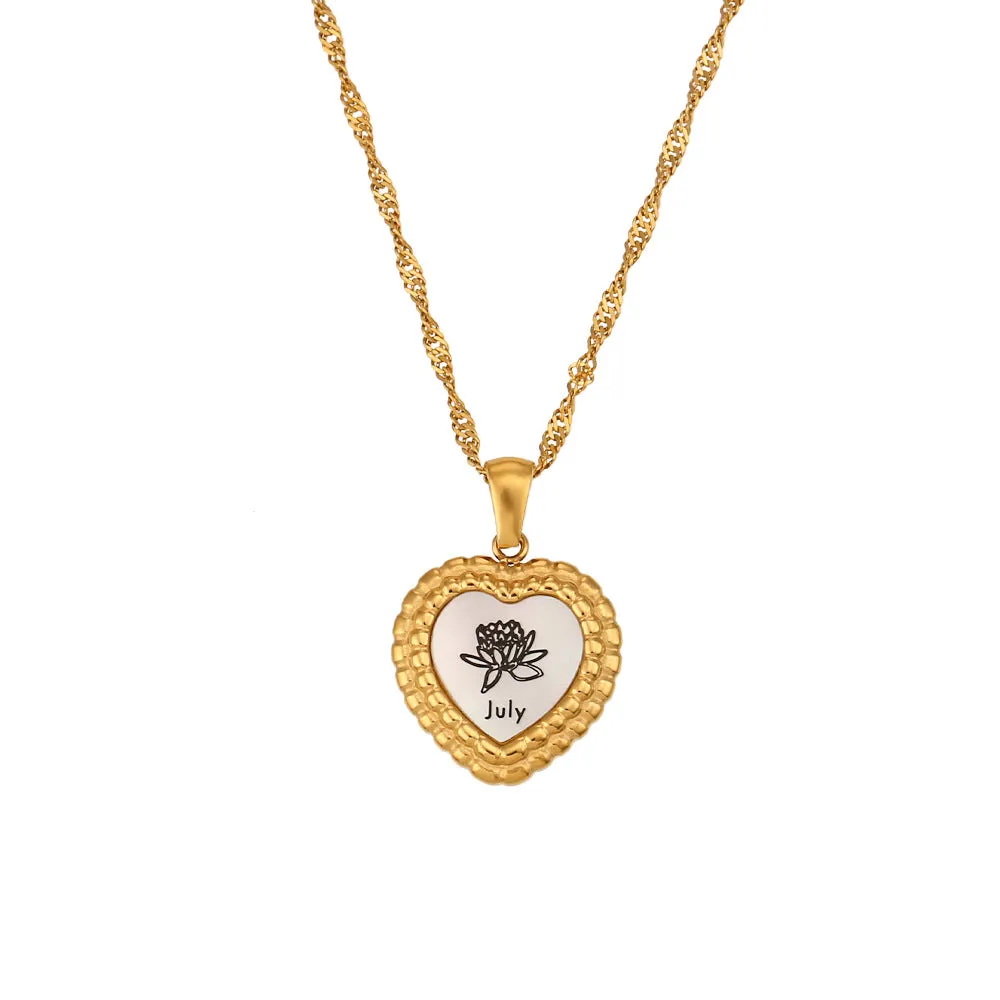 Minimalist Heart Stainless Steel 18K Gold Plated Necklaces