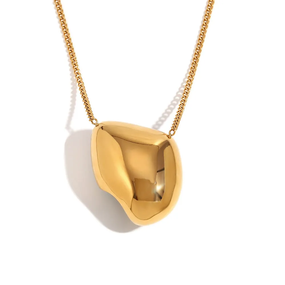 Minimalist Irregular Geometric Stainless Steel 18K Gold Plated Necklaces