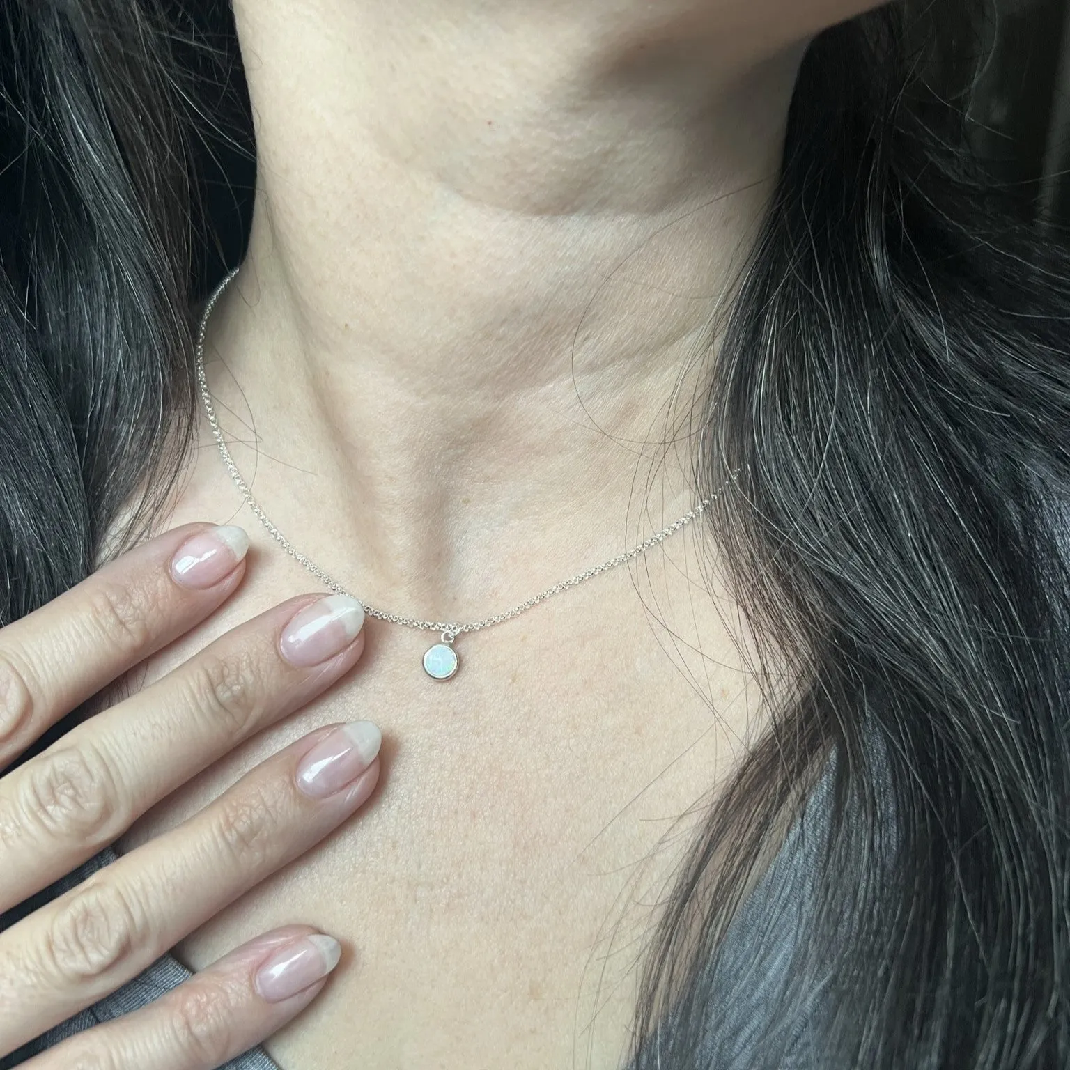 Minimalist Opal Pendant