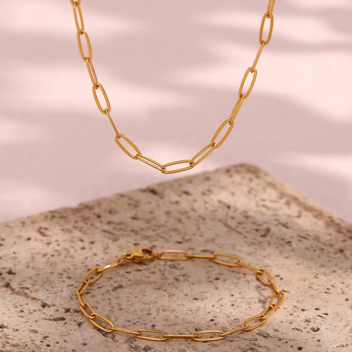 Minimalist Paperclip Chain Necklace
