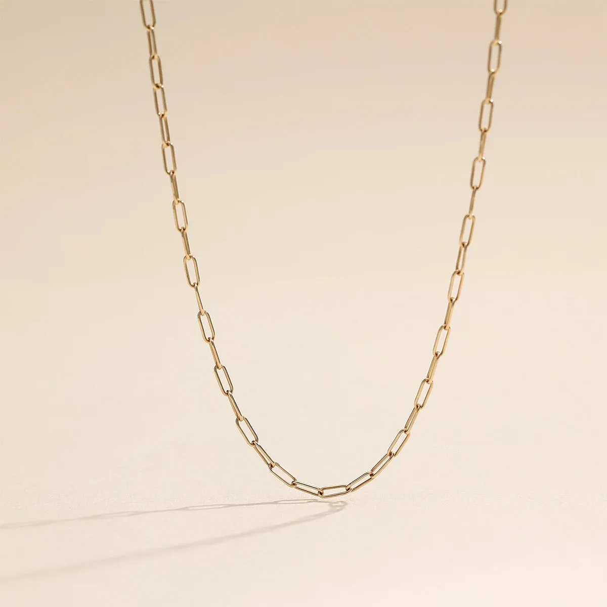 Minimalist Paperclip Chain Necklace