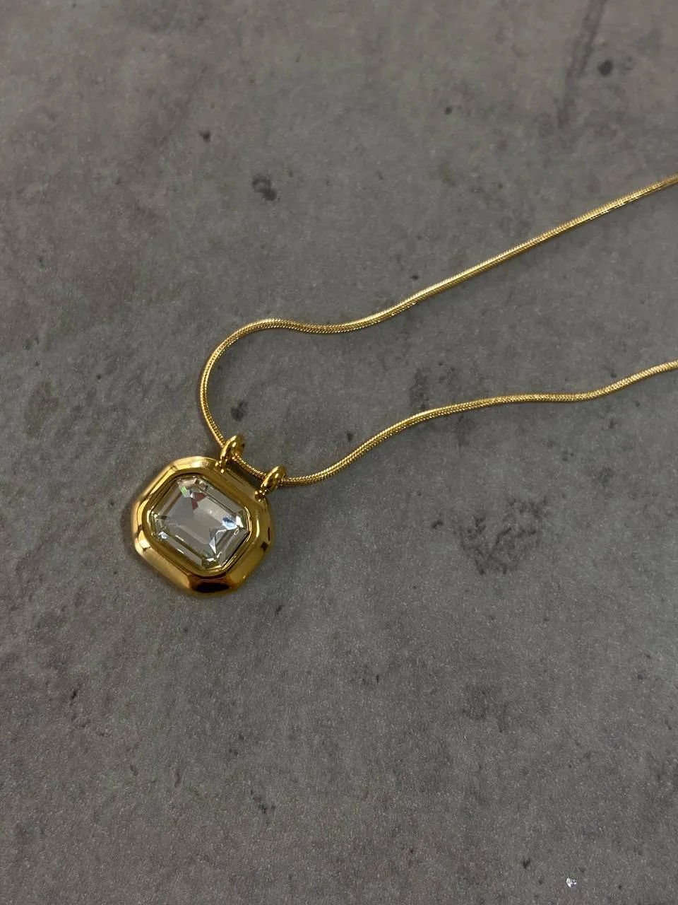 Minimalist square necklace