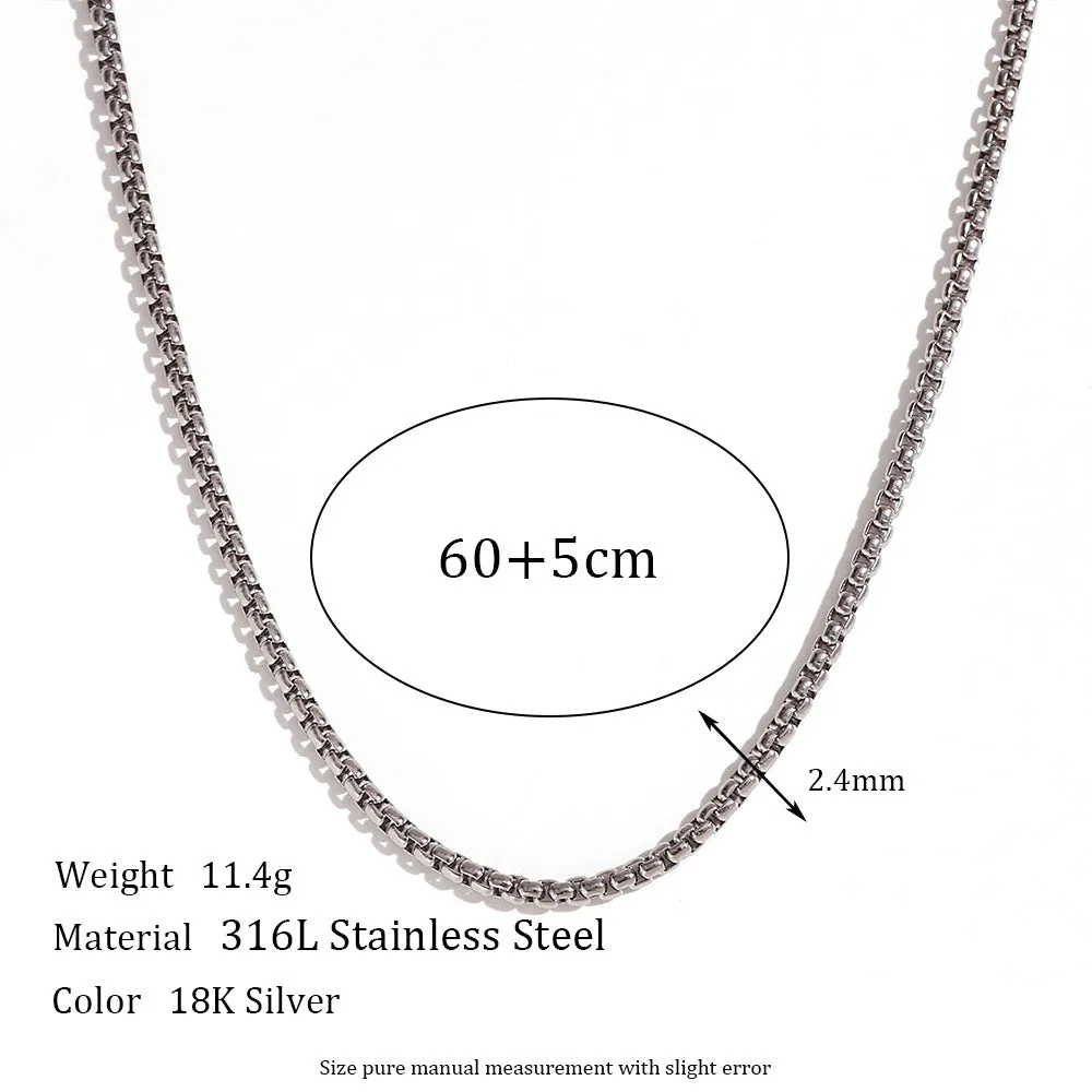 Minimalist Stripe Geometric Stainless Steel Electroplating Necklaces