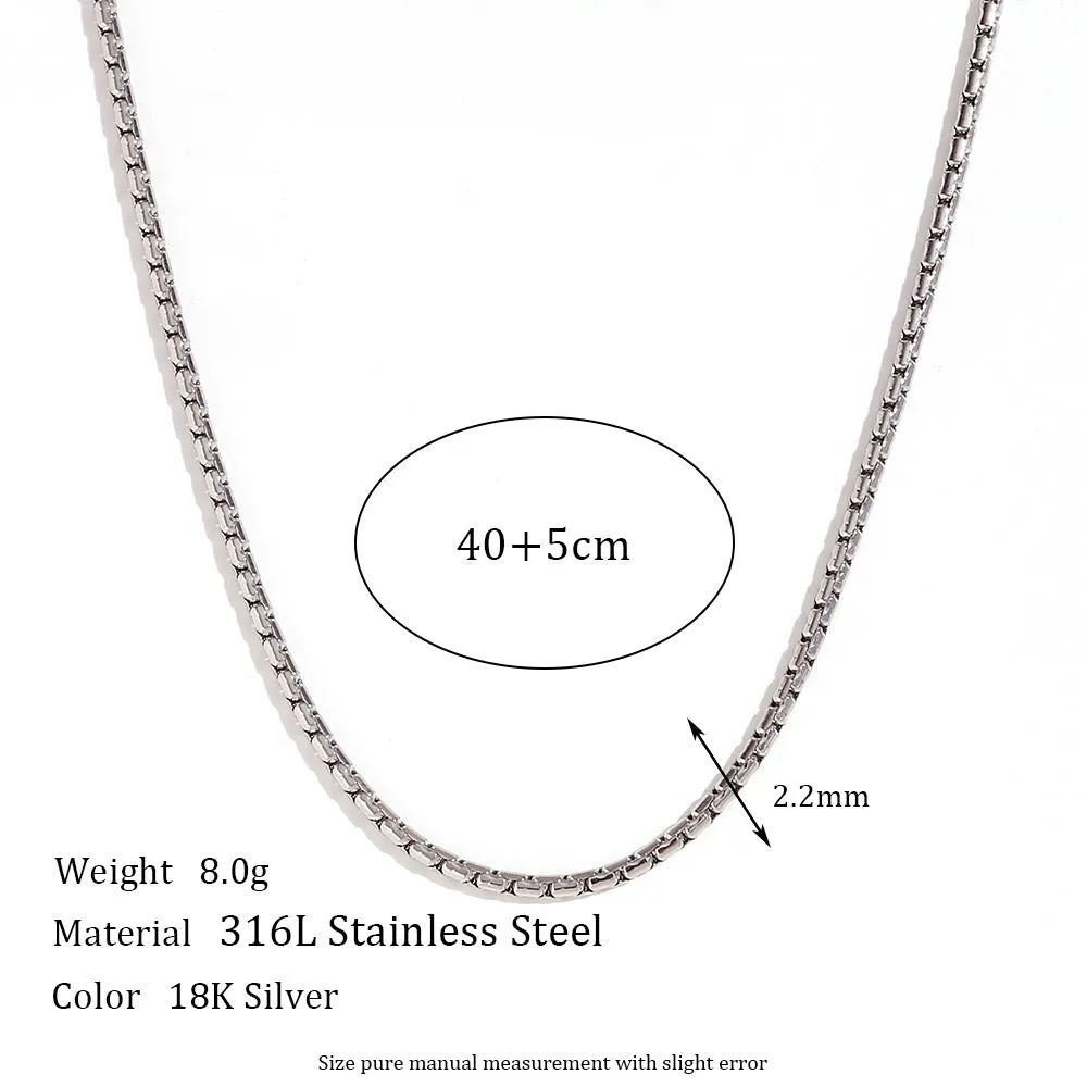Minimalist Stripe Geometric Stainless Steel Electroplating Necklaces