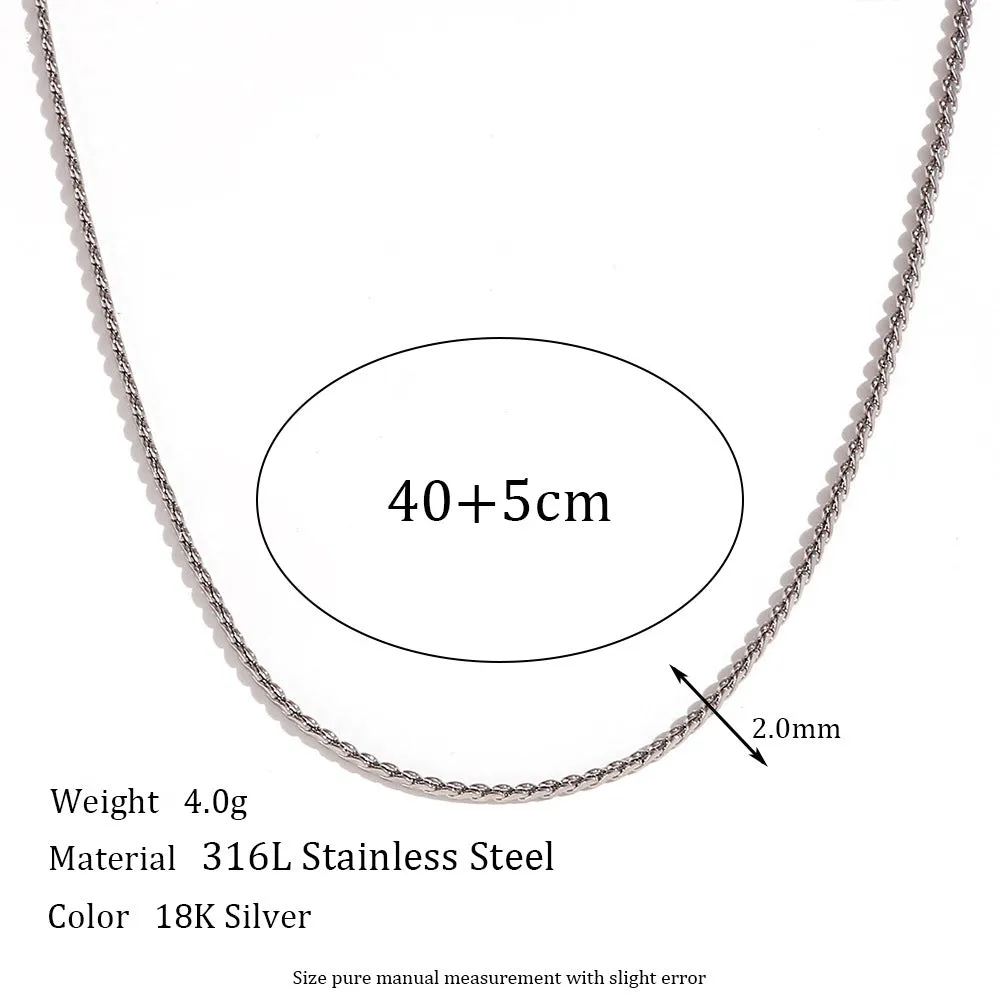 Minimalist Stripe Geometric Stainless Steel Electroplating Necklaces