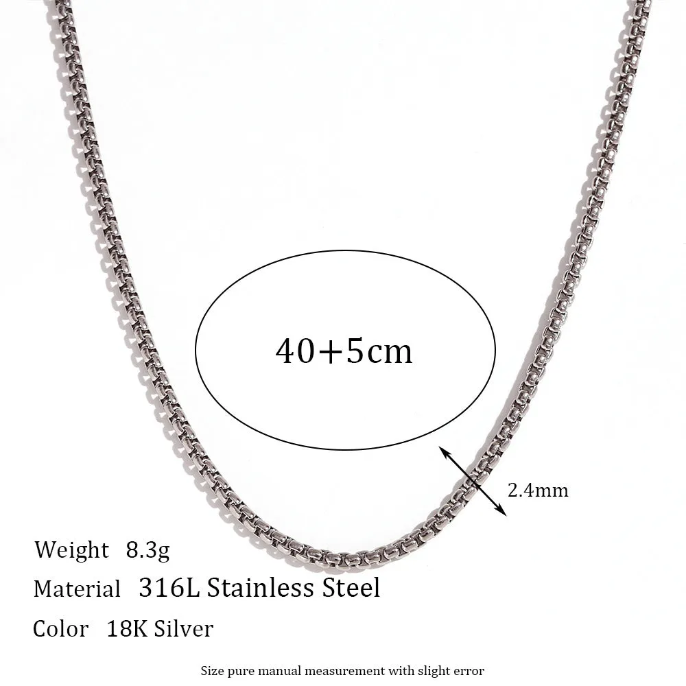 Minimalist Stripe Geometric Stainless Steel Electroplating Necklaces