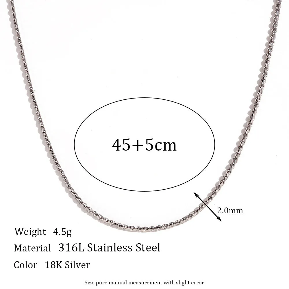 Minimalist Stripe Geometric Stainless Steel Electroplating Necklaces
