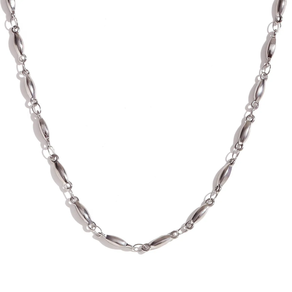 Minimalist Stripe Geometric Stainless Steel Electroplating Necklaces